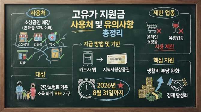 고유가 지원금 사용처 및 유의사항 총정리