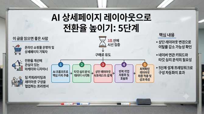 AI 상세페이지 레이아웃으로 전환율 높이기: 5단계