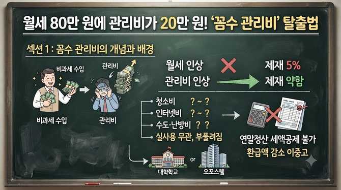 월세 80만 원에 관리비가 20만 원? 7월 말 만기 앞둔 세입자를 울리는 ‘꼼수 관리비’ 탈출법
