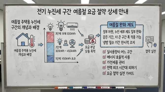 전기 누진세 구간 여름철 요금 절약 상세 안내