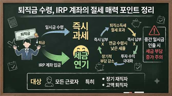 퇴직금 수령, IRP 계좌의 절세 매력 포인트 정리