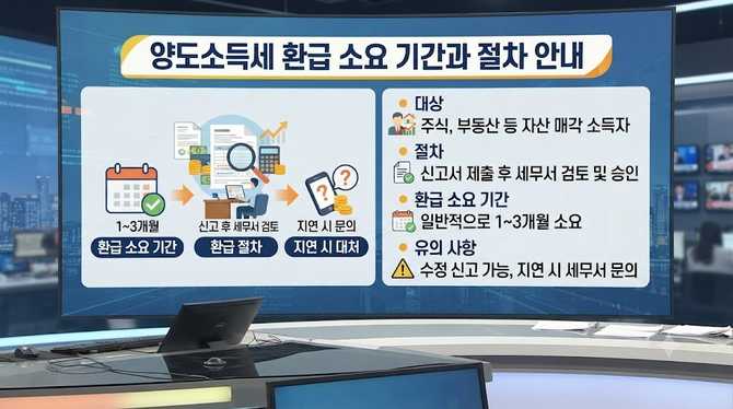 양도소득세 환급 소요 기간과 절차 안내