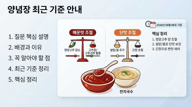 양념장 최근 기준 안내