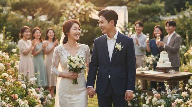 순자와 영철의 행복한 결혼 소식, 축하 메시지 모음