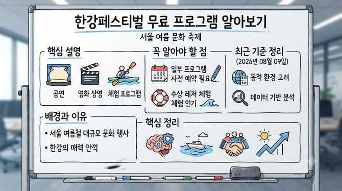 한강페스티벌 무료 프로그램 알아보기