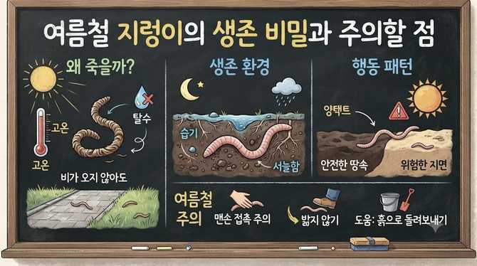여름철 지렁이의 생존 비밀과 주의할 점