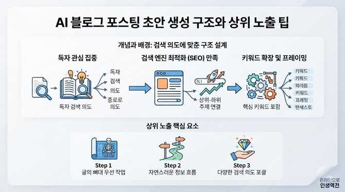 AI 블로그 포스팅 초안 생성 구조와 상위 노출 팁 | 온라인으로 인생역전
