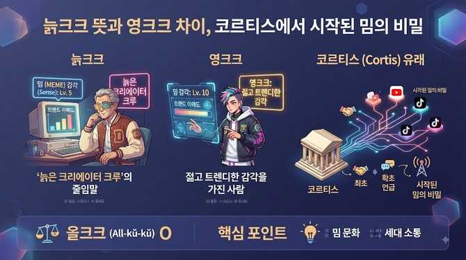 늙크크 뜻과 영크크 차이, 코르티스에서 시작된 밈의 비밀