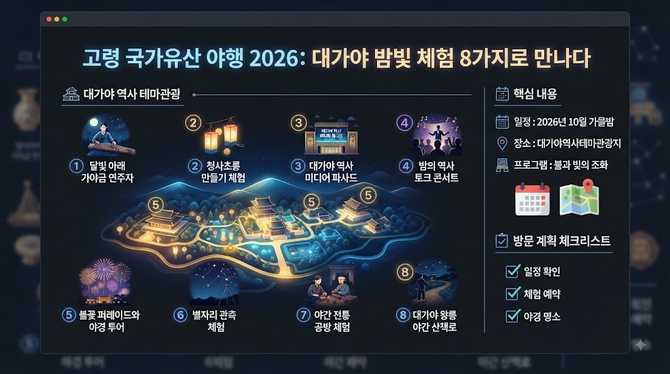 고령 국가유산 야행 2026: 대가야 밤빛 체험 8가지로 만나다