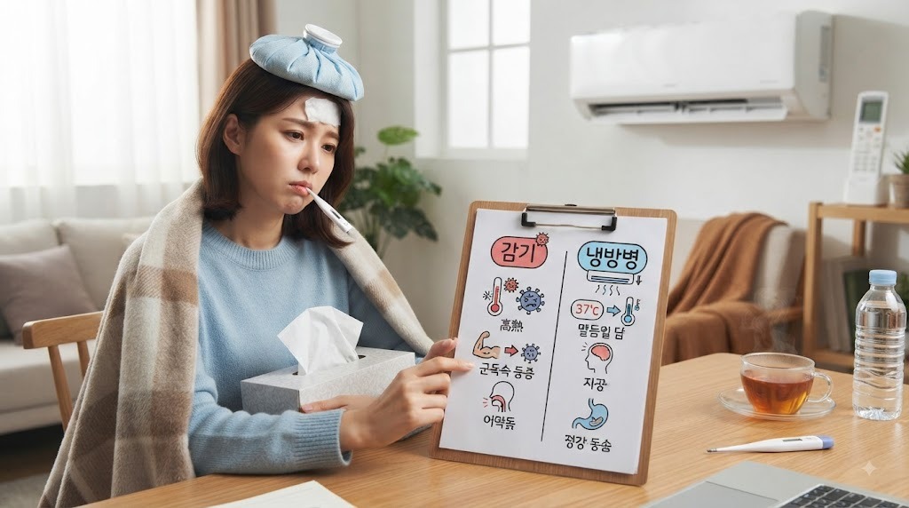 감기와 냉방병, 증상으로 구별하는 팁!