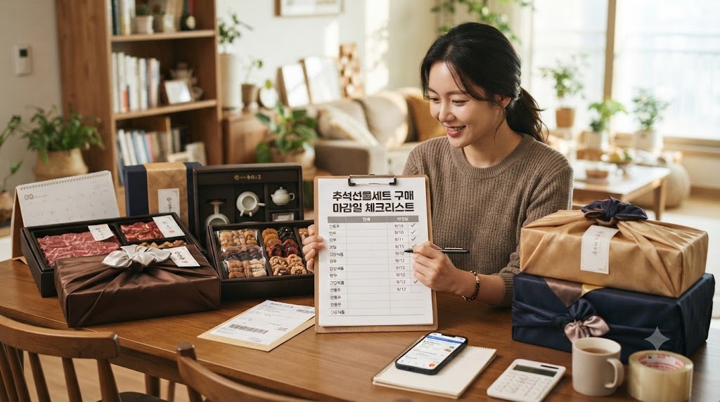 추석선물세트 구매 마감일 체크리스트