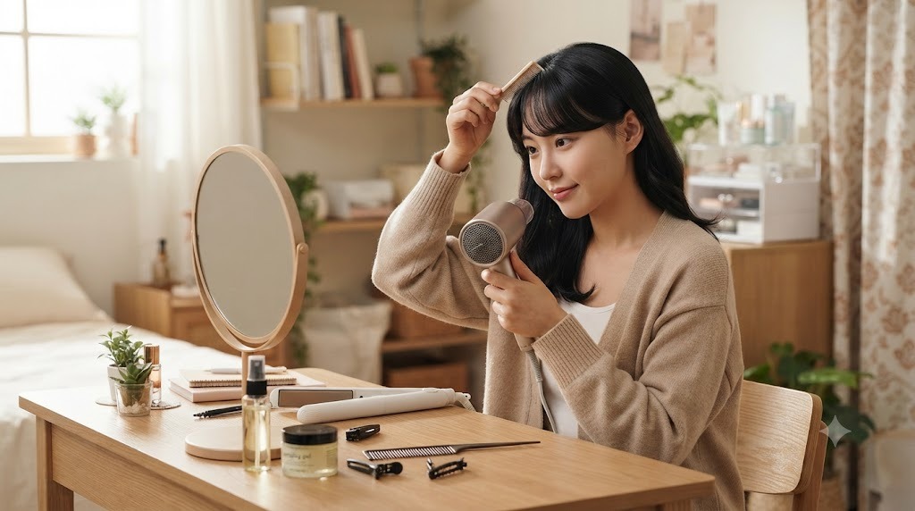 집에서도 쉽게 따라하는 깻잎머리 스타일링 비법