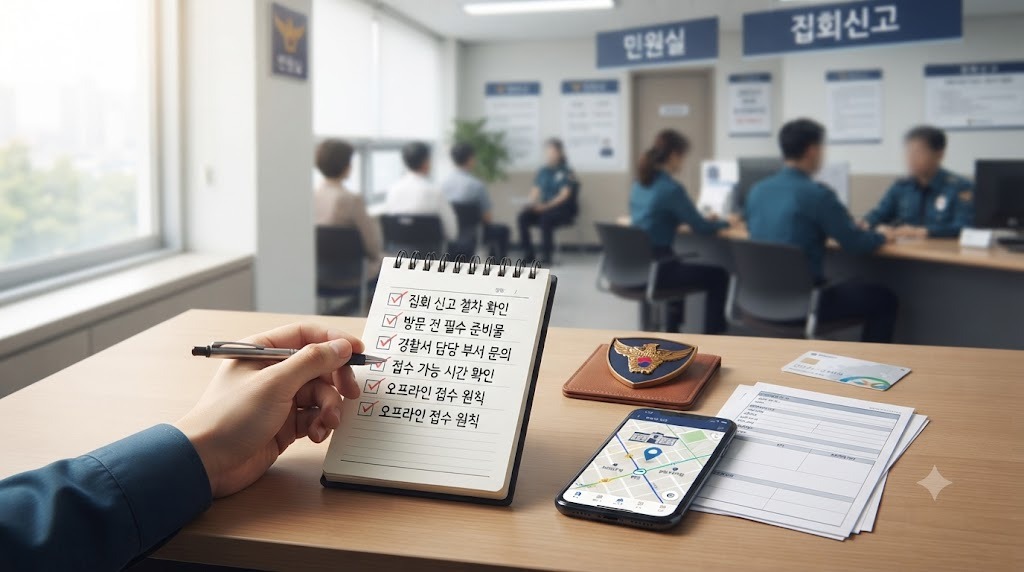 집회 신고, 경찰서 방문 전 확인해야 할 필수 정보