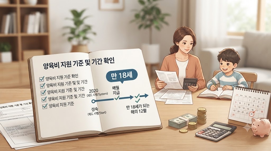 양육비 지원 기준과 만 18세까지의 지급 내용 정리하기