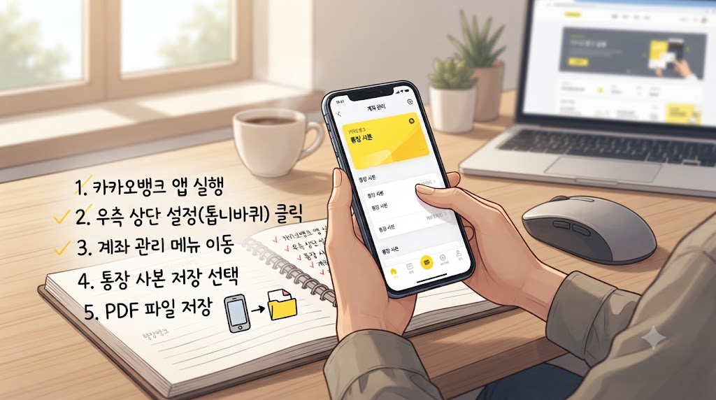 카카오뱅크 통장 사본 저장하는 법, 쉽게 따라하기