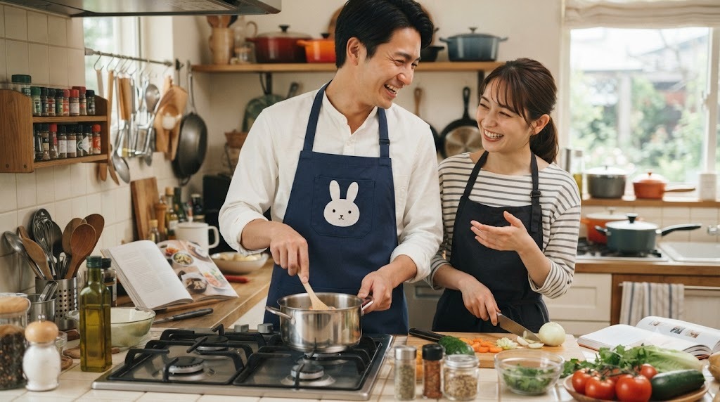 귀여운 토끼 앞치마, 주변의 반응은 어떤가