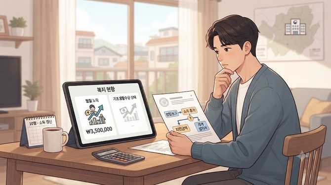 전입신고 후 소득 증가 시 기초생활수급 변동은?