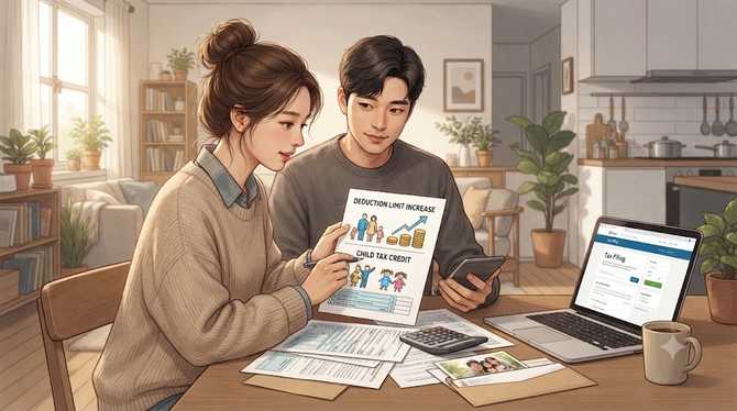 맞벌이부부 자녀가 생겨 연말정산 소득공제 한도 달라질까?