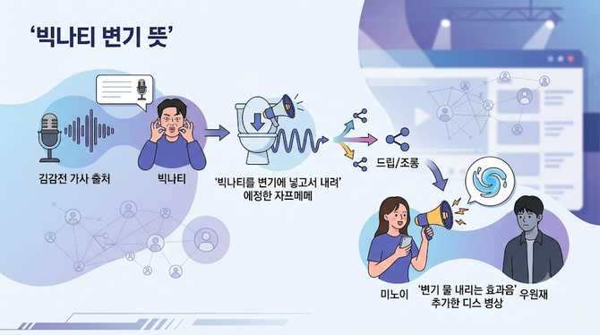 빅나티 변기 뜻, 김감전 가사 출처부터 빅나티 스윙스 디스전·사회복무요원 입대까지