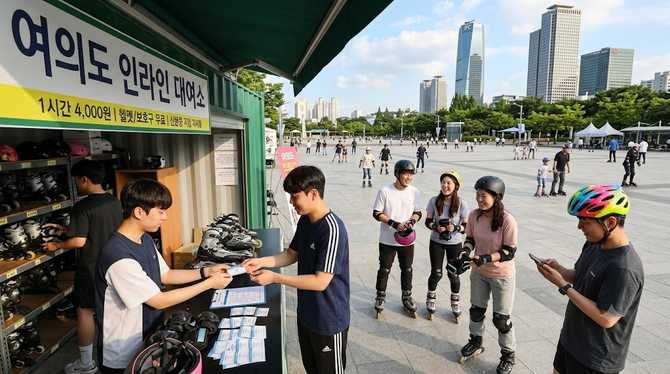 여의도 인라인 대여 위치와 1시간 4,000원, 가볼만한 코스