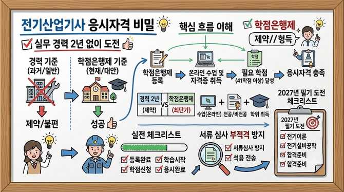 전기산업기사 응시자격 실무 경력 2년 없이 만드는 비밀?