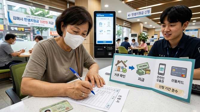 김해시·신안군 민생지원금 10만원, 신청 방법과 주의점