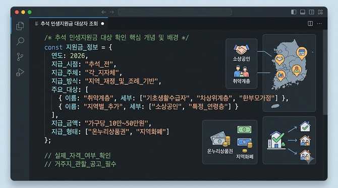 추석 민생지원금 대상자 조회, 내 거주지 기준으로 바로 확인하자