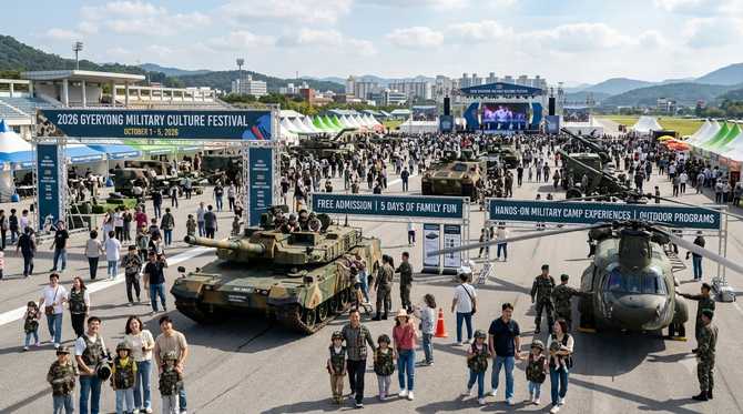 2026 계룡軍문화축제, 5일간 무료 관람과 병영체험까지