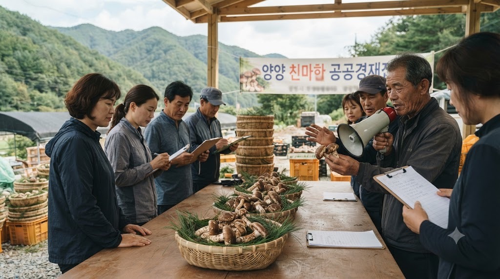 올해 양양송이 공판 시작, 가격 안정 기대해보기