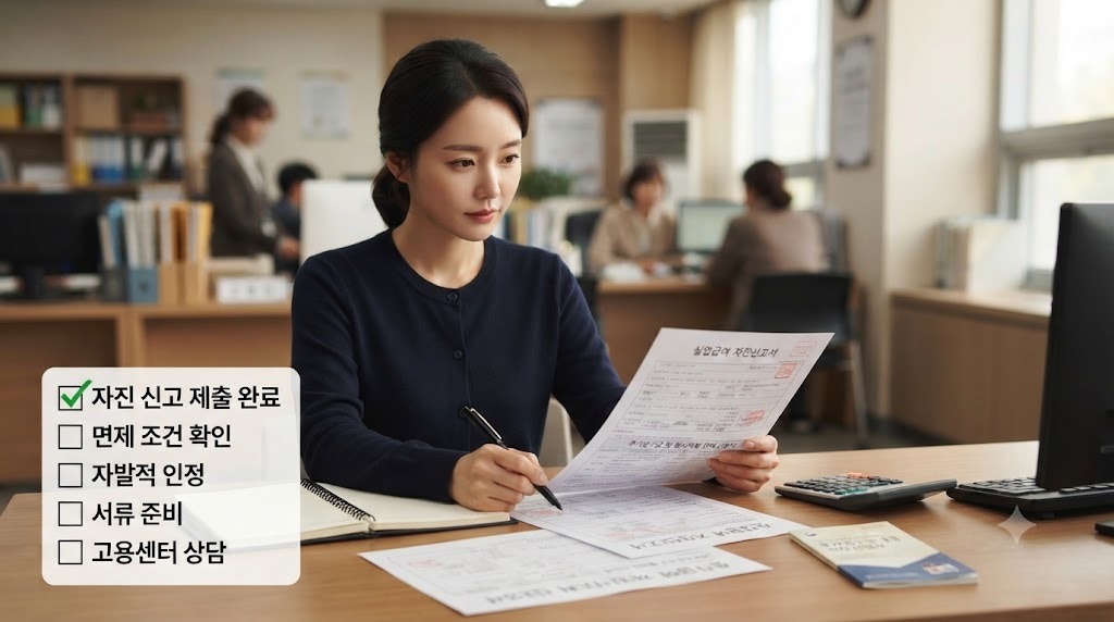 실업급여 자진신고, 면제가 가능한 조건은