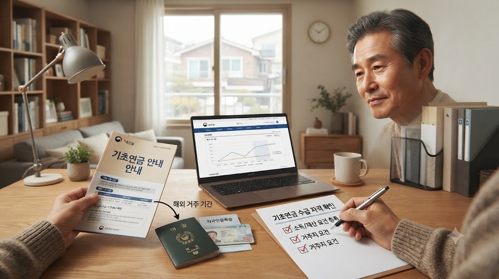 기초연금 수급, 해외 거주 기간이 미치는 영향은