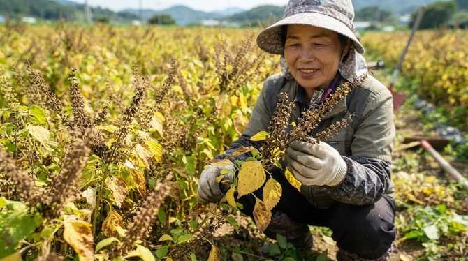 들깨 수확시기: 개화 후 한 달에 잎 색으로 판단하기