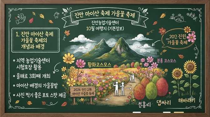 진안 마이산 축제 가을꽃 축제 진안농업기술센터 코스모스 진안 가볼만한곳 10월 여행지 (기본정보)