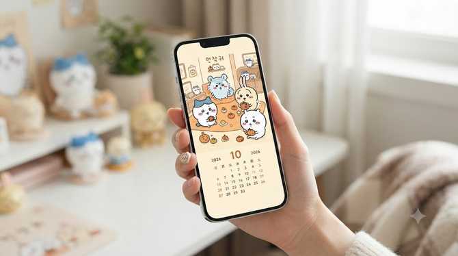 치이카와 배경화면 아이폰 공식 고화질 먼작귀 배경화면 하치와레 우사기 모몽가 캐릭터 이름