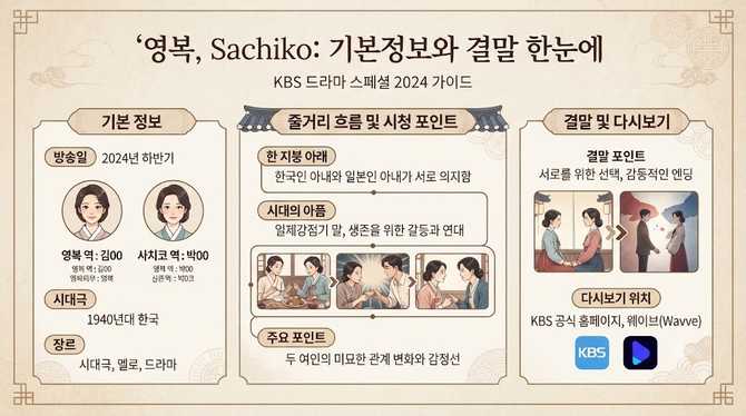 영복, 사치코 기본정보와 결말 한눈에—다시보기 위치와 시청 포인트