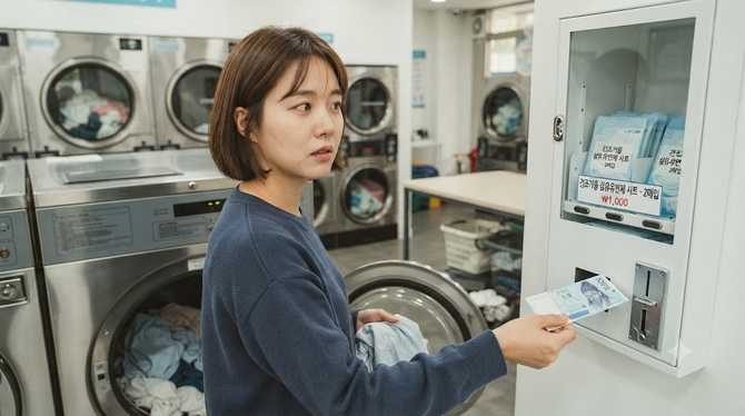 코인빨래방 자판기 시트 가격 거품, 다이소 50원 시트로 절약하는 핵심 포인트