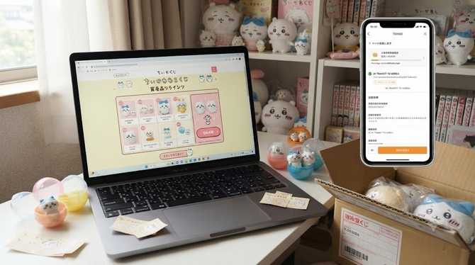 치이카와 쿠지 하는법, 온라인 쿠지와 배대지 순서 파악