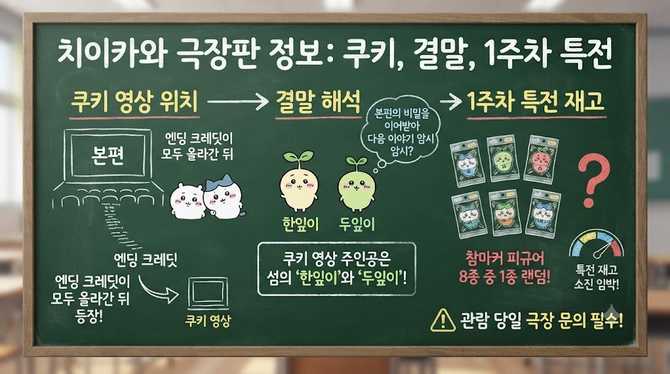 치이카와 쿠키 영상 위치와 결말 해석, 1주차 특전 재고는?