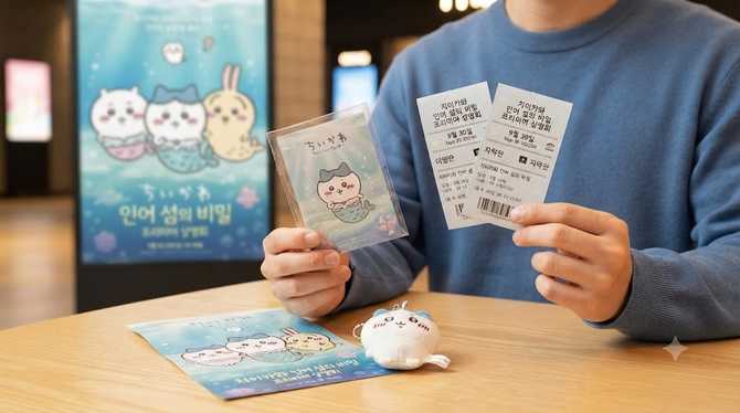 치이카와 프리미어 상영회 극장판 인어 섬의 비밀 티저 포스터 특전 무대인사 예매 개봉일