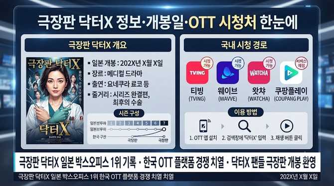 극장판 닥터X 정보·개봉일·OTT 시청처 한눈에